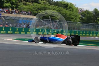 World © Octane Photographic Ltd. Manor Racing MRT05 – Rio Haryanto. Friday 10th June 2016, F1 Canadian GP Practice 2, Circuit Gilles Villeneuve, Montreal, Canada. Digital Ref :1587LB5D9782