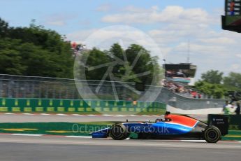World © Octane Photographic Ltd. Manor Racing MRT05 - Pascal Wehrlein. Friday 10th June 2016, F1 Canadian GP Practice 2, Circuit Gilles Villeneuve, Montreal, Canada. Digital Ref :1587LB5D9811