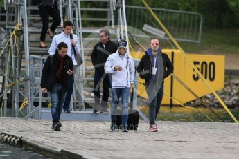 World © Octane Photographic Ltd. Williams Martini Racing – Felipe Massa and manager Nicolas Todt. Saturday 11th June 2016, F1 Canadian GP Paddock, Circuit Gilles Villeneuve, Montreal, Canada. Digital Ref :1584LB1D0870