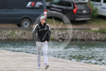 World © Octane Photographic Ltd. Sahara Force India VJM09 - Nico Hulkenberg. Saturday 11th June 2016, F1 Canadian GP Paddock, Circuit Gilles Villeneuve, Montreal, Canada. Digital Ref :1584LB1D0903