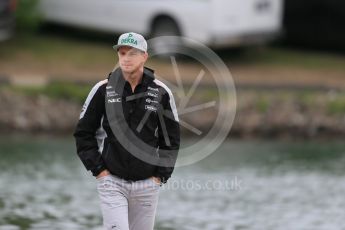 World © Octane Photographic Ltd. Sahara Force India VJM09 - Nico Hulkenberg. Saturday 11th June 2016, F1 Canadian GP Paddock, Circuit Gilles Villeneuve, Montreal, Canada. Digital Ref :1584LB1D0907