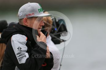 World © Octane Photographic Ltd. Sahara Force India VJM09 - Nico Hulkenberg. Saturday 11th June 2016, F1 Canadian GP Paddock, Circuit Gilles Villeneuve, Montreal, Canada. Digital Ref :1584LB1D0916