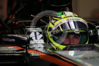 World © Octane Photographic Ltd. Sahara Force India VJM09 - Sergio Perez. Saturday 11th June 2016, F1 Canadian GP Practice 3, Circuit Gilles Villeneuve, Montreal, Canada. Digital Ref :1588LB1D1047