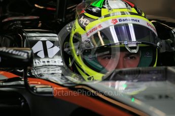 World © Octane Photographic Ltd. Sahara Force India VJM09 - Sergio Perez. Saturday 11th June 2016, F1 Canadian GP Practice 3, Circuit Gilles Villeneuve, Montreal, Canada. Digital Ref :1588LB1D1057