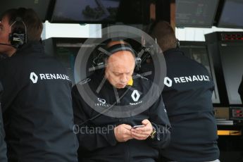 World © Octane Photographic Ltd. Renault Sport F1 Team Racing Director - Frederic Vasseur. Saturday 11th June 2016, F1 Canadian GP Practice 3, Circuit Gilles Villeneuve, Montreal, Canada. Digital Ref :1588LB1D1061