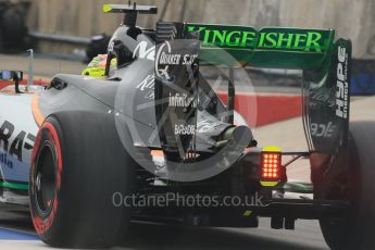 World © Octane Photographic Ltd. Sahara Force India VJM09 - Sergio Perez. Saturday 11th June 2016, F1 Canadian GP Practice 3, Circuit Gilles Villeneuve, Montreal, Canada. Digital Ref :1588LB1D1119