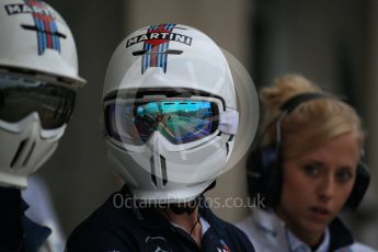 World © Octane Photographic Ltd. Williams Martini Racing, Williams Mercedes - Pit Crew. Saturday 11th June 2016, F1 Canadian GP Practice 3, Circuit Gilles Villeneuve, Montreal, Canada. Digital Ref :1588LB1D1301