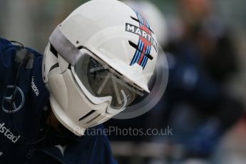 World © Octane Photographic Ltd. Williams Martini Racing, Williams Mercedes - Pit Crew. Saturday 11th June 2016, F1 Canadian GP Practice 3, Circuit Gilles Villeneuve, Montreal, Canada. Digital Ref :1588LB1D1304