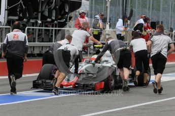 World © Octane Photographic Ltd. Haas F1 Team VF-16 - Esteban Gutierrez. Saturday 11th June 2016, F1 Canadian GP Practice 3, Circuit Gilles Villeneuve, Montreal, Canada. Digital Ref :1588LB1D1434