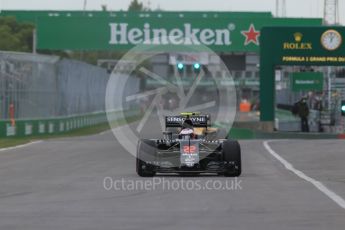 World © Octane Photographic Ltd. McLaren Honda MP4-31 – Jenson Button. Saturday 11th June 2016, F1 Canadian GP Qualifying, Circuit Gilles Villeneuve, Montreal, Canada. Digital Ref :1589LB1D1520