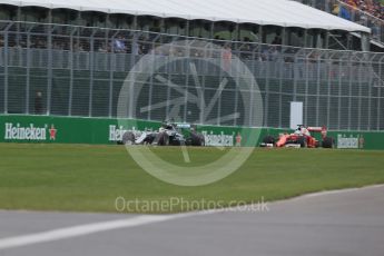 World © Octane Photographic Ltd. Mercedes AMG Petronas W07 Hybrid – Lewis Hamilton and Scuderia Ferrari SF16-H – Sebastian Vettel. Saturday 11th June 2016, F1 Canadian GP Qualifying, Circuit Gilles Villeneuve, Montreal, Canada. Digital Ref :1589LB1D1556