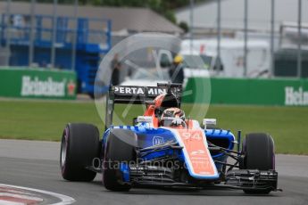 World © Octane Photographic Ltd. Manor Racing MRT05 - Pascal Wehrlein. Saturday 11th June 2016, F1 Canadian GP Qualifying, Circuit Gilles Villeneuve, Montreal, Canada. Digital Ref :1589LB1D1577