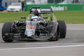 World © Octane Photographic Ltd. McLaren Honda MP4-31 – Fernando Alonso. Saturday 11th June 2016, F1 Canadian GP Qualifying, Circuit Gilles Villeneuve, Montreal, Canada. Digital Ref :1589LB1D1617