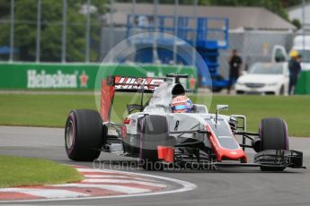 World © Octane Photographic Ltd. Haas F1 Team VF-16 – Romain Grosjean. Saturday 11th June 2016, F1 Canadian GP Qualifying, Circuit Gilles Villeneuve, Montreal, Canada. Digital Ref :1589LB1D1660