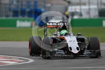 World © Octane Photographic Ltd. Sahara Force India VJM09 - Nico Hulkenberg. Saturday 11th June 2016, F1 Canadian GP Qualifying, Circuit Gilles Villeneuve, Montreal, Canada. Digital Ref :1589LB1D1759