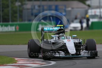 World © Octane Photographic Ltd. Mercedes AMG Petronas W07 Hybrid – Nico Rosberg. Saturday 11th June 2016, F1 Canadian GP Qualifying, Circuit Gilles Villeneuve, Montreal, Canada. Digital Ref :1589LB1D1778