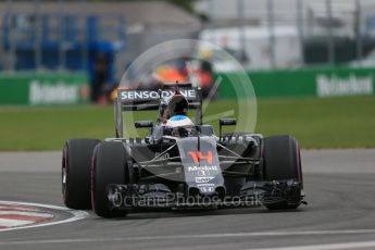 World © Octane Photographic Ltd. McLaren Honda MP4-31 – Fernando Alonso. Saturday 11th June 2016, F1 Canadian GP Qualifying, Circuit Gilles Villeneuve, Montreal, Canada. Digital Ref :1589LB1D1811