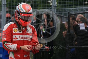 World © Octane Photographic Ltd. Scuderia Ferrari SF16-H – Kimi Raikkonen. Saturday 11th June 2016, F1 Canadian GP Qualifying Parc Ferme, Circuit Gilles Villeneuve, Montreal, Canada. Digital Ref :1589LB1D1947