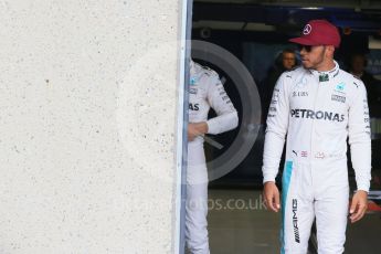 World © Octane Photographic Ltd. Mercedes AMG Petronas W07 Hybrid – Lewis Hamilton. Saturday 11th June 2016, F1 Canadian GP Qualifying Parc Ferme, Circuit Gilles Villeneuve, Montreal, Canada. Digital Ref :1589LB1D2032