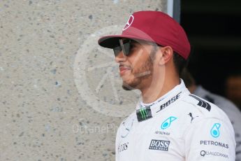 World © Octane Photographic Ltd. Mercedes AMG Petronas W07 Hybrid – Lewis Hamilton. Saturday 11th June 2016, F1 Canadian GP Qualifying Parc Ferme, Circuit Gilles Villeneuve, Montreal, Canada. Digital Ref :1589LB1D2038