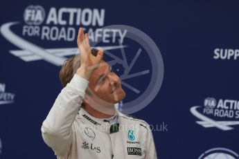 World © Octane Photographic Ltd. Mercedes AMG Petronas W07 Hybrid – Nico Rosberg. Saturday 11th June 2016, F1 Canadian GP Qualifying Parc Ferme, Circuit Gilles Villeneuve, Montreal, Canada. Digital Ref :1589LB1D2078