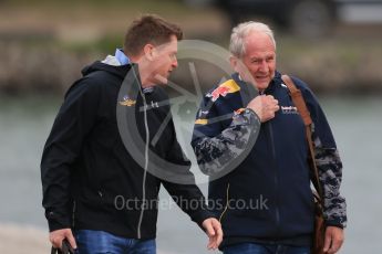 World © Octane Photographic Ltd. Jos Verstappen and Red Bull Racing - Dr.Helmut Marco. Sunday 12th June 2016, F1 Canadian GP Paddock, Circuit Gilles Villeneuve, Montreal, Canada. Digital Ref :1590LB1D2202