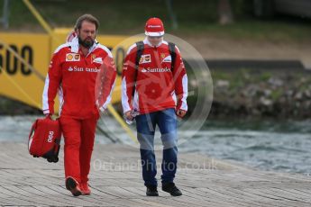 World © Octane Photographic Ltd. Scuderia Ferrari – Kimi Raikkonen and Vice-Presidnet Corporate Affairs Gino Rosato . Sunday 12th June 2016, F1 Canadian GP Paddock, Circuit Gilles Villeneuve, Montreal, Canada. Digital Ref :1590LB1D2423