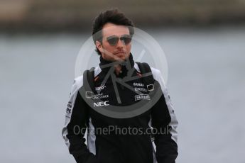 World © Octane Photographic Ltd. Sahara Force India - Sergio Perez. Sunday 12th June 2016, F1 Canadian GP Paddock, Circuit Gilles Villeneuve, Montreal, Canada. Digital Ref :1590LB1D2523