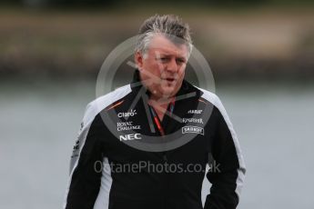 World © Octane Photographic Ltd. Sahara Force India COO Otmar Szafnauer. Sunday 12th June 2016, F1 Canadian GP Paddock, Circuit Gilles Villeneuve, Montreal, Canada. Digital Ref :1590LB1D2676