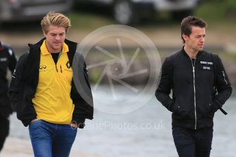 World © Octane Photographic Ltd. Jonathan Palmer (MSV) and Renault Sport F1 Team – Jolson Palmer and Jack Clark - Renault Sport Academy. Sunday 12th June 2016, F1 Canadian GP Paddock, Circuit Gilles Villeneuve, Montreal, Canada. Digital Ref :1590LB1D2749