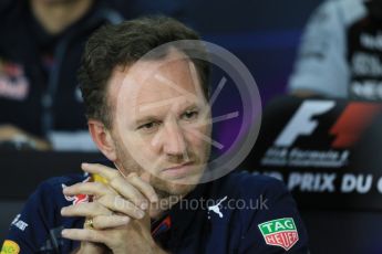 World © Octane Photographic Ltd. F1 Canadian GP FIA Personnel Press Conference, Circuit Gilles Villeneuve, Montreal, Canada. Friday 10th June 2016. Christian Horner – Team Principal Red Bull Racing. Digital Ref :1585LB1D0729