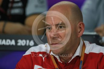 World © Octane Photographic Ltd. F1 Canadian GP FIA Personnel Press Conference, Circuit Gilles Villeneuve, Montreal, Canada. Friday 10th June 2016. Jock Clear – Senior Performance Engineer Scuderia Ferrari. Digital Ref :1585LB1D0731