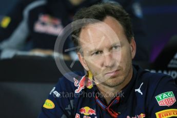 World © Octane Photographic Ltd. F1 Canadian GP FIA Personnel Press Conference, Circuit Gilles Villeneuve, Montreal, Canada. Friday 10th June 2016. Christian Horner – Team Principal Red Bull Racing. Digital Ref :1585LB1D0770