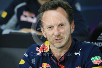 World © Octane Photographic Ltd. F1 Canadian GP FIA Personnel Press Conference, Circuit Gilles Villeneuve, Montreal, Canada. Friday 10th June 2016. Christian Horner – Team Principal Red Bull Racing. Digital Ref :1585LB1D0787