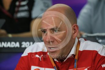 World © Octane Photographic Ltd. F1 Canadian GP FIA Personnel Press Conference, Circuit Gilles Villeneuve, Montreal, Canada. Friday 10th June 2016. Jock Clear – Senior Performance Engineer Scuderia Ferrari. Digital Ref :1585LB1D0811