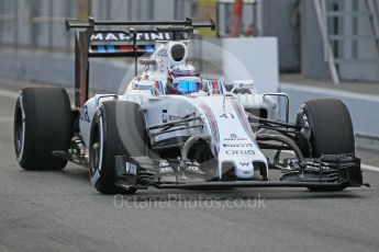 World © Octane Photographic Ltd. Williams Martini Racing, Williams Mercedes FW38 – Alex Lynn. Tuesday 17th May 2016, F1 Spanish In-season testing, Circuit de Barcelona Catalunya, Spain. Digital Ref : 1555CB1D2323