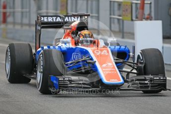 World © Octane Photographic Ltd. Manor Racing MRT05 - Pascal Wehrlein. Tuesday 17th May 2016, F1 Spanish In-season testing, Circuit de Barcelona Catalunya, Spain. Digital Ref : 1555CB1D2333