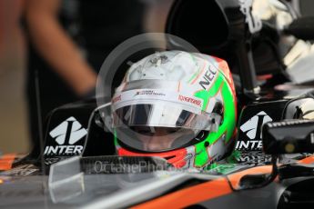 World © Octane Photographic Ltd. Sahara Force India VJM09 – Alfonso Celis. Tuesday 17th May 2016, F1 Spanish In-season testing, Circuit de Barcelona Catalunya, Spain. Digital Ref : 1555CB1D2440