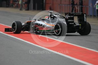 World © Octane Photographic Ltd. Sahara Force India VJM09 – Alfonso Celis. Tuesday 17th May 2016, F1 Spanish In-season testing, Circuit de Barcelona Catalunya, Spain. Digital Ref : 1555CB1D2498