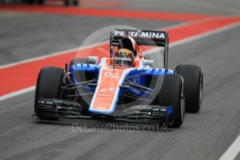 World © Octane Photographic Ltd. Manor Racing MRT05 - Pascal Wehrlein. Tuesday 17th May 2016, F1 Spanish In-season testing, Circuit de Barcelona Catalunya, Spain. Digital Ref : 1555CB1D2501