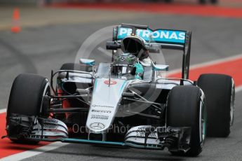 World © Octane Photographic Ltd. Mercedes AMG Petronas W07 Hybrid – Nico Rosberg. Tuesday 17th May 2016, F1 Spanish In-season testing, Circuit de Barcelona Catalunya, Spain. Digital Ref : 1555CB1D2535