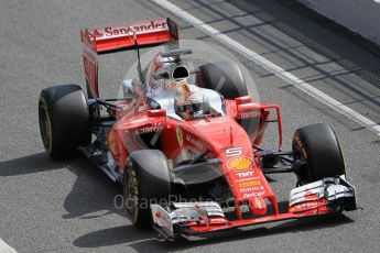 World © Octane Photographic Ltd. Scuderia Ferrari SF16-H – Sebastian Vettel. Tuesday 17th May 2016, F1 Spanish In-season testing, Circuit de Barcelona Catalunya, Spain. Digital Ref : 1555CB1D2670