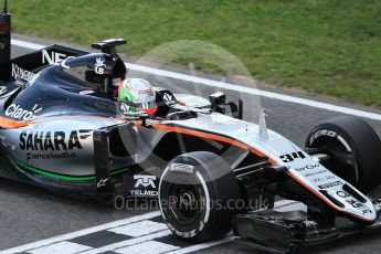 World © Octane Photographic Ltd. Sahara Force India VJM09 – Alfonso Celis. Tuesday 17th May 2016, F1 Spanish In-season testing, Circuit de Barcelona Catalunya, Spain. Digital Ref : 1555CB1D2708