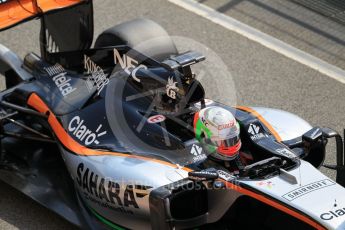 World © Octane Photographic Ltd. Sahara Force India VJM09 – Alfonso Celis. Tuesday 17th May 2016, F1 Spanish In-season testing, Circuit de Barcelona Catalunya, Spain. Digital Ref : 1555CB1D2764