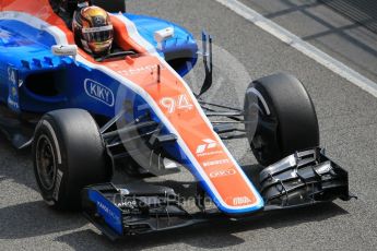 World © Octane Photographic Ltd. Manor Racing MRT05 - Pascal Wehrlein. Tuesday 17th May 2016, F1 Spanish In-season testing, Circuit de Barcelona Catalunya, Spain. Digital Ref : 1555CB1D2772