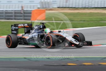 World © Octane Photographic Ltd. Sahara Force India VJM09 – Alfonso Celis. Tuesday 17th May 2016, F1 Spanish GP In-season testing, Circuit de Barcelona Catalunya, Spain. Digital Ref : 1555CB1D2879