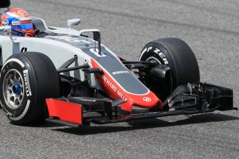 World © Octane Photographic Ltd. Haas F1 Team VF-16 – Romain Grosjean. Tuesday 17th May 2016, F1 Spanish GP In-season testing, Circuit de Barcelona Catalunya, Spain. Digital Ref : 1555CB1D3017