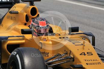 World © Octane Photographic Ltd. Renault Sport F1 Team RS16 - Esteban Ocon. Tuesday 17th May 2016, F1 Spanish GP In-season testing, Circuit de Barcelona Catalunya, Spain. Digital Ref :1555CB1D3076