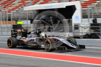 World © Octane Photographic Ltd. Sahara Force India VJM09 – Alfonso Celis. Tuesday 17th May 2016, F1 Spanish GP In-season testing, Circuit de Barcelona Catalunya, Spain. Digital Ref :1555CB1D3245