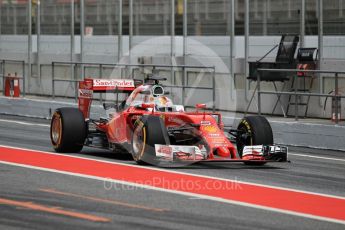 World © Octane Photographic Ltd. Scuderia Ferrari SF16-H – Sebastian Vettel. Tuesday 17th May 2016, F1 Spanish GP In-season testing, Circuit de Barcelona Catalunya, Spain. Digital Ref :1555CB1D3335